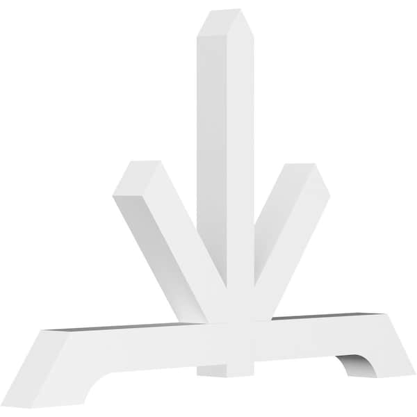 Ekena Millwork Vanguard Architectural Grade PVC Gable Bracket, 84"W x 56"H x 6"D x 6"F, 16/12 Pitch GBP084X56X0606VAN00 - main